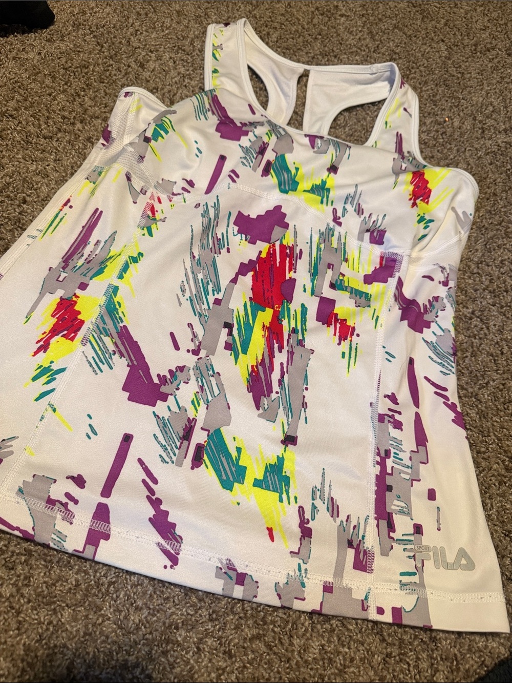 Fila Sport dual-strap racerback bra tank (L) - EUC!